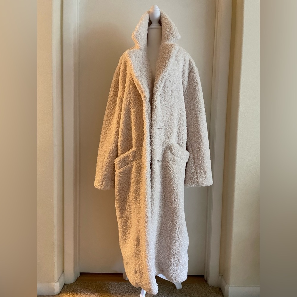 INC Faux Shearling Rope Jacket L